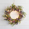 Lights4fun 55cm Artificial Lavender Flower Spring Wreath Decoration with Battery Operated Micro Fairy Lights for Front Door & Indoor Wall