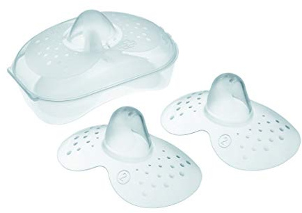 MAM - Skinsoft Silicone Nursing Snaps with Steriliser Box, Size 23mm, Pack of 2