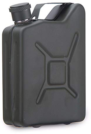 QSCTYG Hip Flask Sliver Or Arm Green Or Blue Stainless Steel Jerry Can Hip Flask Or Oil Flask With Free Funnel 97 (Color : Black)