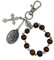 FAITHFUL CATHOLIC Médaille Saint Christophe pour voiture – Chapelet pour rétroviseur de voiture – Porte-clés Saint Christophe pour rétroviseur de voiture