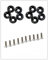 Lot de 10 vis de fixation pour scooter électrique, rondelles, pour Dualtron 1, 2, 3, Thunder Eagel Ultra Zero, 9, KAABO (noir)