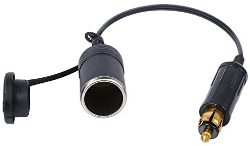 YACSEJAO Hella(Din) auf Standard Zigarettenanzünder Adapter - Kabelverlängerung, Europäischer Stecker DIN Stecker Zigarettenanzünder Adapterbuchse 12V 24V für Motorrad und LKW
