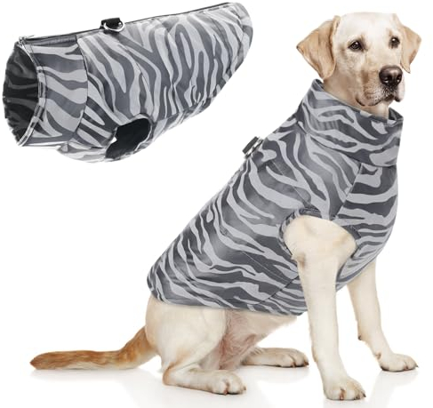 Oslueidy Reflektierender Hundemantel,Winterhundejacke Warme Welpenweste wasserdichte Haustierkleidung Bekleidung für kleine mittlere Hunde Chihuahua Teddy Bomei Schnauzer