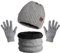 TAGVO Mütze Schal Handschuh Set 3 in 1, Ultraweiche Elastische Wintermütze für Herren, Touchscreen Handschuhe Herren Damen, Warme Halswärmer Fleece Set für Ski, Außenaktivität