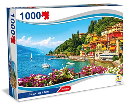 Teorema 67018 Coco Puzzle Italien Como Seite 1000 STÜCK 70X50 cm, Mehrfarbig