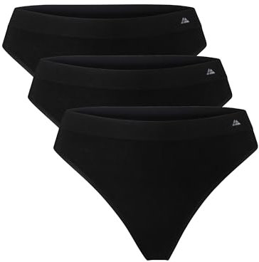 DANISH ENDURANCE 3er Pack String-Tangas aus superweichem Material XS/S Schwarz