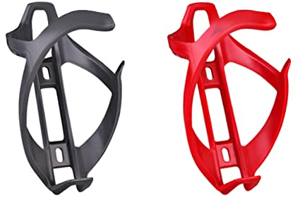 2 Pcs Bike Water Bottle Cages Lightweight Plastic Bike Bottle Holders Bicycle Drink Cup Holders Road, Mountain and Kids Bikes, Gray,Red