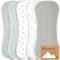 5er Pack Musselin Spucktücher Baby Mädchen, Junge - Saugfähig und Atmungsaktiv Baby Rülpstücher, Bio-Bambusbaumwolle Mulltücher für Babys, Baby Waschlappen Neugeborene, Große und Weich (Nordic)