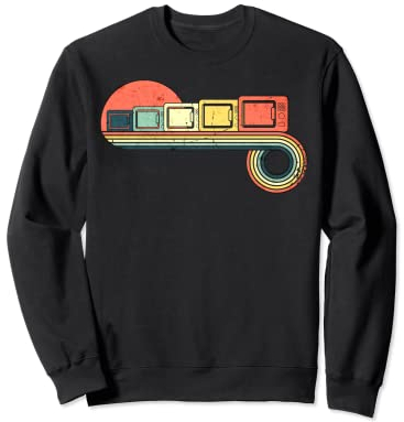 Micro-ondes Rétro Vintage Coucher De Soleil Couleur Sweatshirt