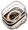 ESR Armorite Schutzfolie für Apple Watch Ultra 2/1 (2024/2023/2022, 49 mm), Militärnorm Schutz, Displayschutz aus Gehärtetem Glas mit Aluminiumrahmen, Vollflächiger Schutz, Titanmetall, 2 Stück