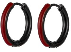 Ohrringe Damen Creolen, Herren Damen Edelstahl Creolen Mit Emaille 12mm