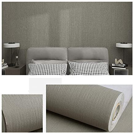 Matte 3D-Tapete, selbstklebend, hautfreundlich, abziehen und aufkleben, entfernbar, PVC-wasserdicht, DIY-Tapetendekoration for Schlafzimmer und Küche (Farbe : Cement ash, Größe : 10m long/60cm Wide