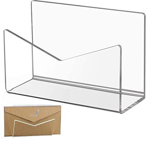 Transparenter Acryl-Briefhalter, 6 X 2,5 X 4 Zoll, Acryl-Post-Organizer, Schreibtisch-Briefpapierhalter, Arbeitsplatten-Postsortierer, Visitenkarten-Organizer, Postsortierer-Ständer Für Schule Und Zuh