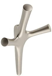 GTV - Kleiderhaken WALENCIA - Oberfläche: Edelstahloptik - Außen: 164 x 107 x 58mm - Garderobenhaken für Tür, Bad, Küche, Flur, Büro, DIY Metallhaken, Mantelhaken, Huthaken, Wand Haken