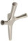 GTV - Kleiderhaken WALENCIA - Oberfläche: Edelstahloptik - Außen: 164 x 107 x 58mm - Garderobenhaken für Tür, Bad, Küche, Flur, Büro, DIY Metallhaken, Mantelhaken, Huthaken, Wand Haken