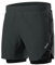 QUINTRA 2-in-1-Trainings-Laufshorts für Herren, 7-Leichtathletik-Fitness-Shorts mit Kompressionsfutter Fahrradhose Winter Wasserdicht Damen (Dark Gray, XXL)