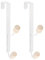 DEARBAG Crochets de Porte, 2 Pièces Porte Manteau pour Porte Sans Percage, Robuste Crochet Porte Manteau, Crochets Serviette Crochet à Vêtements avec 2 Crochets en Bois, Blanc