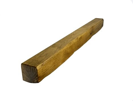 oakleys oak Solid Oak Beams for Fireplaces- Oak Floating Shelf for Home Decor- Rustic Shelves to Decorative Logs for Fireplace- Lightly Worked- Beam Size(90x10x10) Cm