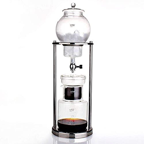 GaRcan Caffettiera Moka, 600ml 1000ml Macchina per caffè americano Riutilizzabile con filtro in vetro Pentola per caffè espresso Macchina per caffè ghiacciato, 1000ml (200400ml) (1000ml)