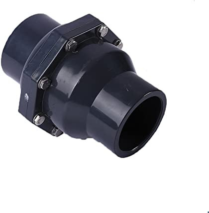 DN20(Φ25mm) PVC-U Swing Check Valve Solvent Weld Pipe Fitting, Non-Return for Sump Pump Waste Filter, Koi Pond, Suitable for Horizontal or Vertical Use, for Boat