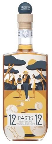 Pastis 12/12 Coffret Petanque + 3 boules 45° 70cl