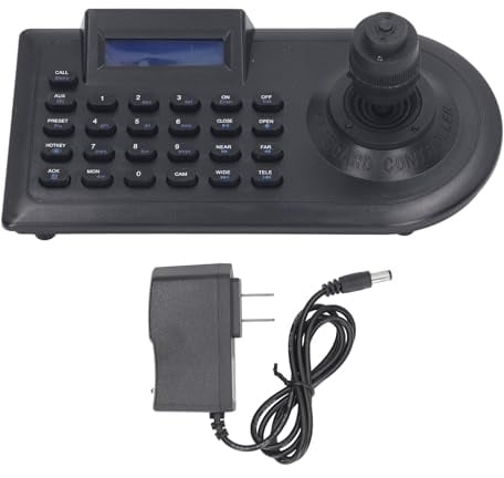 3D-PTZ-Kamera-Controller, Starke Kompatibilität, LCD-Display mit Joystick für die Überwachung der öffentlichen Sicherheit, 100–240 V für die öffentliche Sicherheit (EU-Stecker)