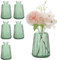 Avmvnvc 6 Mini Vases en Verre - Petits Vases pour Decoratifs de Table Mariage - Vases Décoratifs Vintage Single-Mini Vase en Verre pour Décorations de Table Moderne, Vert