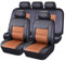 9 Stück Auto Leder Sitzbezüge für Ford Ranger Wildtrak 2016-2023, Allwetter Autositzbezüge rutschfest Wasserdicht Atmungsaktiv Schonbezug Zubehör,C Brown