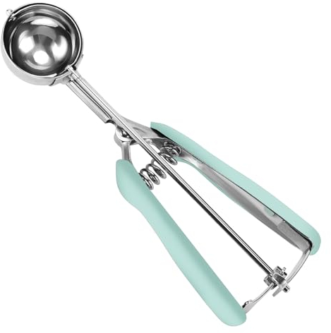 HOMURE H Cookie Scoop 2 Tablespoon, Size #40 Cookie Dough Scoop, 2 Tbsp/ 30 ml/ 1 oz Cookie Scoop for Baking, Mint, Spring-Loaded Scoop, Comfortable Grip