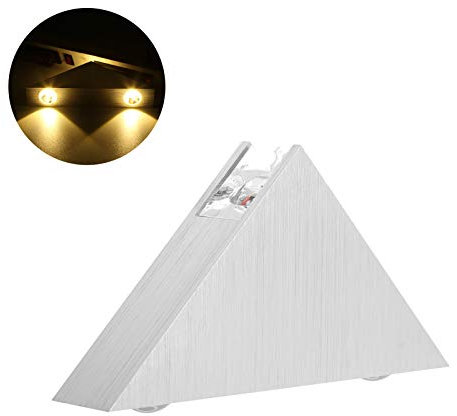 Wandleuchte, Dreieckige Wandleuchte, LED-Nachttischlampe, Auf- und Ab-Beleuchtung für Flur-Hintergrundwand, 9 W, Warmweiß, Wandlampen und Wandlampen