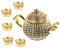 VICASKY Juego de 6 tazas de té y miniatura para escenas decorativas en miniatura para la decoración del hogar y el apartamento, elegantes accesorios de mesa colores al azar