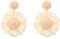 TOFBS Pendientes Florales Artesanales Elegantes Tela Natural Estilo Camelia Adorno Mujer Complemento Verano