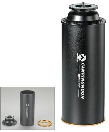 CAMPINGMOON Cassette Gas Can Shape Butane Stove Adapter for Standard Camping Canister with Lindal Valve EN417 Small Propane Tank BKCB-250