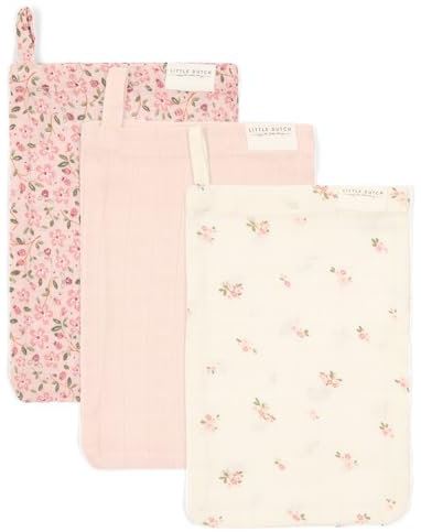 Little Dutch TE51654031 Waschlappen 3er Set Musselin - Fairy Garden