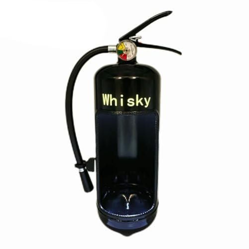 Umsoxhy Minibar mit Feuerlöscher, Lustiger Weinkühler mit Feuerlöscher Aus Metall für Minibars, Spirituosenschrank mit Feuerlöscher