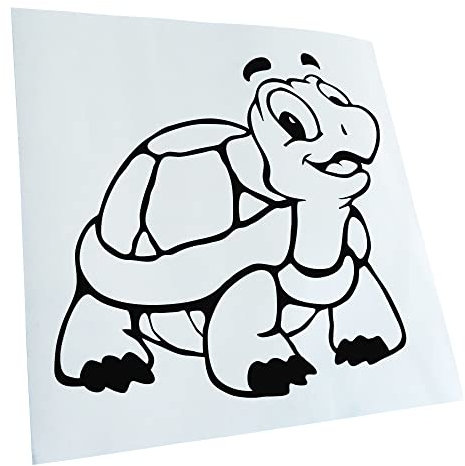 Kiwistar - Adesiva per Auto - Motivo Tartaruga - Nero - Scritte per Camion, Moto, Bici, Veicoli, Laptop, Camper, Autobus - Tuning