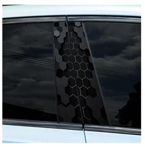 PGVXEM 1PC/2PCS 3D Effekt Waben Auto Aufkleber Auto Tattoo B Säule wasserdichte Mittelsäule Dekor DIY Autotüren Säulenaufkleber(1PC)