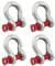 Jortmrd 4 Pezzi Arco Acciaio Grillo D 16 mm, 2,0t Grillo Traino Inox da 1/2 con Bulloni Ad Occhio - | Acciaio Zincato a Caldo | - per Arrampicata, Trasporto e Sollevamento di Carichi (WLL: 2,0 t)