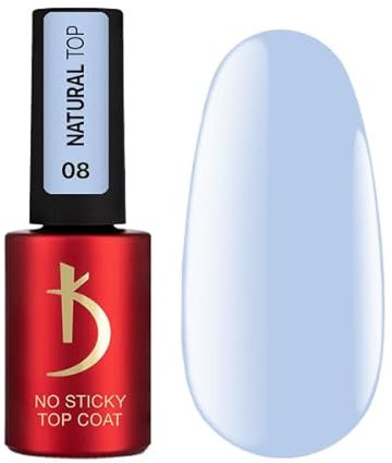 K Professional No Wipe Top Coat Gel - Natural Top Coat Lavender Gel Polish UV LED Soak Off - Nagellack Überlack Langanhaltender Nägel Gellack 7 ml