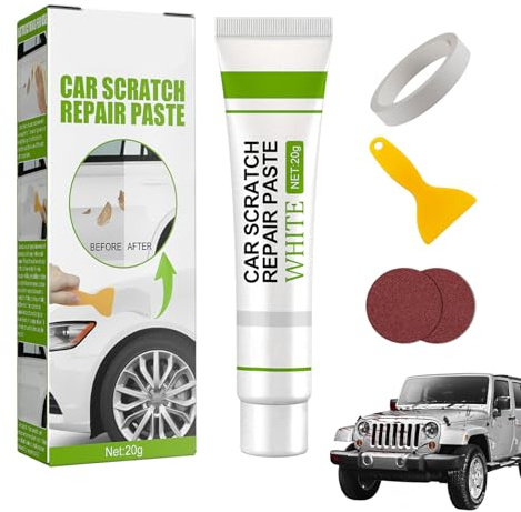Glasfaserspachtel - 12.5cm Marine Glasfaser Reparaturpaste Mit Spachtel | 20g Ultra Starker Bootsreparatur Füllstoff Weiß | Wasserabweisender Filler Für Rumpf Deck Auto Rissreparatur