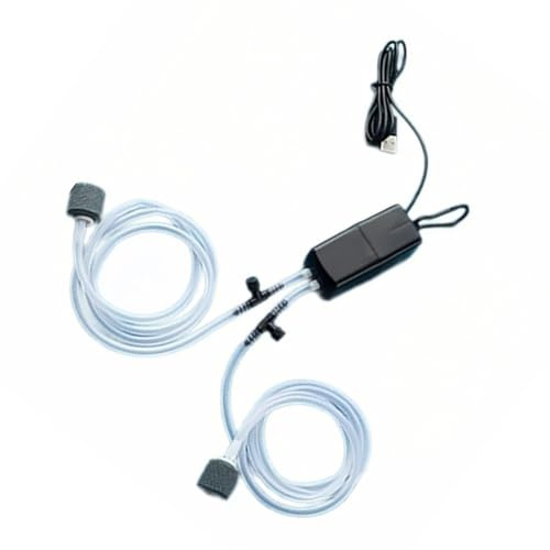 Hkfgdjdl Double Outlet Aquarium Air Pumps USB Powered Air Aerator for Fish Tanks Quiet Double Hole Fish Tanks Air Pumps