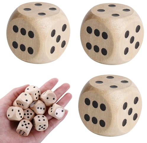 3 Stück 30mm Holzwürfel, Natürliche Hölzerne Dice Als Zubehör Für Brettspiele, Kniffel, Kartenspiele Und Partyspiele. Praktisch Für Unterricht, Spieleabende Und Gemeinsamen Spielspaß Ohne Kompromisse