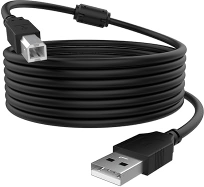 USB MIDI Kabel für Yamaha Casio Digital Piano MIDI Controller DJ Controller, USB A auf Typ B Druckerkabel Scannerkabel für MacBook Pro, Air, HP, Epson, Canon, Brother, Lexmark, Xerox (500, Zentimeter)