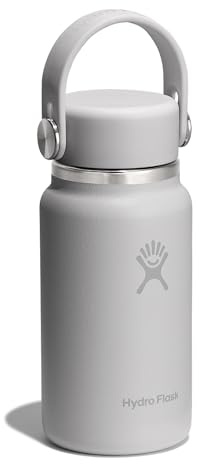 Hydro Flask – Micro Hydro™ 200 ml (6.7 oz) | Auslaufsichere Mini-Flasche mit abnehmbarer FlexClip™ Trageschlaufe – Kalt 20 Std., heiß 7 Std. – Birch