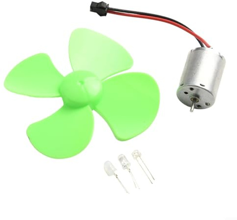 MKTOLHUS Kit generatore a turbina eolica mini 12 V per motore con lame per fai da te energia alternativa esperimento modello educativo (senza blub)