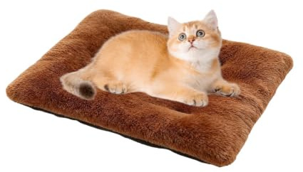 Duvcoywae Lit Auto-Chauffant pour Chats Meuble De Sommeil pour Chien À Doux | Lit Auto Chauffé de Chat pour Domestique Intérieur Extérieur Sol Carrelé Parquet