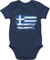 Shirtracer Baby Body Junge Mädchen - 2024 Fussball EM Fanartikel - Griechenland Vintage - 3/6 Monate - Navy Blau - strampler städte griechisch babyklamotten fußballer europameisterschaft griechische