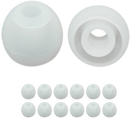 Earphones Plus 6 Pr Clear Extra Small Silicone Ear Tips for In-Ear Earbud Earphones