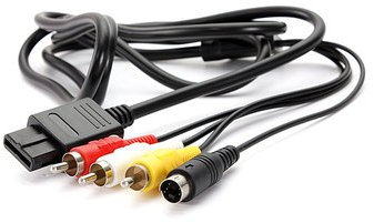 Câble AV vidéo - S-Vidéo AV - 1,8 m AV TV S-Vidéo AV Câble AV pour Super Gamecube 64 NGC N64 (câble TV AV)