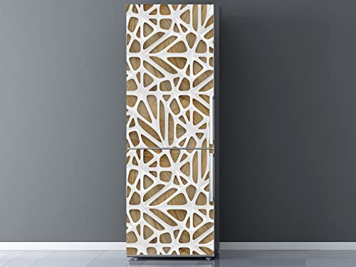 Vinilo para Frigorífico Red en la Madera 185x70cm | Adhesivo Resistente y Económico | Pegatina Adhesiva Decorativa de Diseño Elegante
